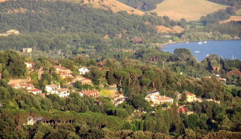 Trevignano village and the lakeview